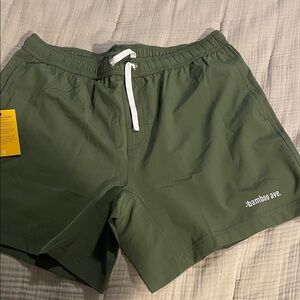 Bamboo Ave Green Men's Hybrid Shorts